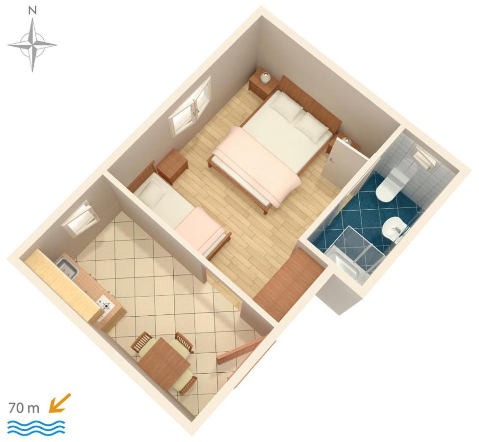 Apartments By The Sea Stara Novalja, Pag - 6469 Bagian luar foto